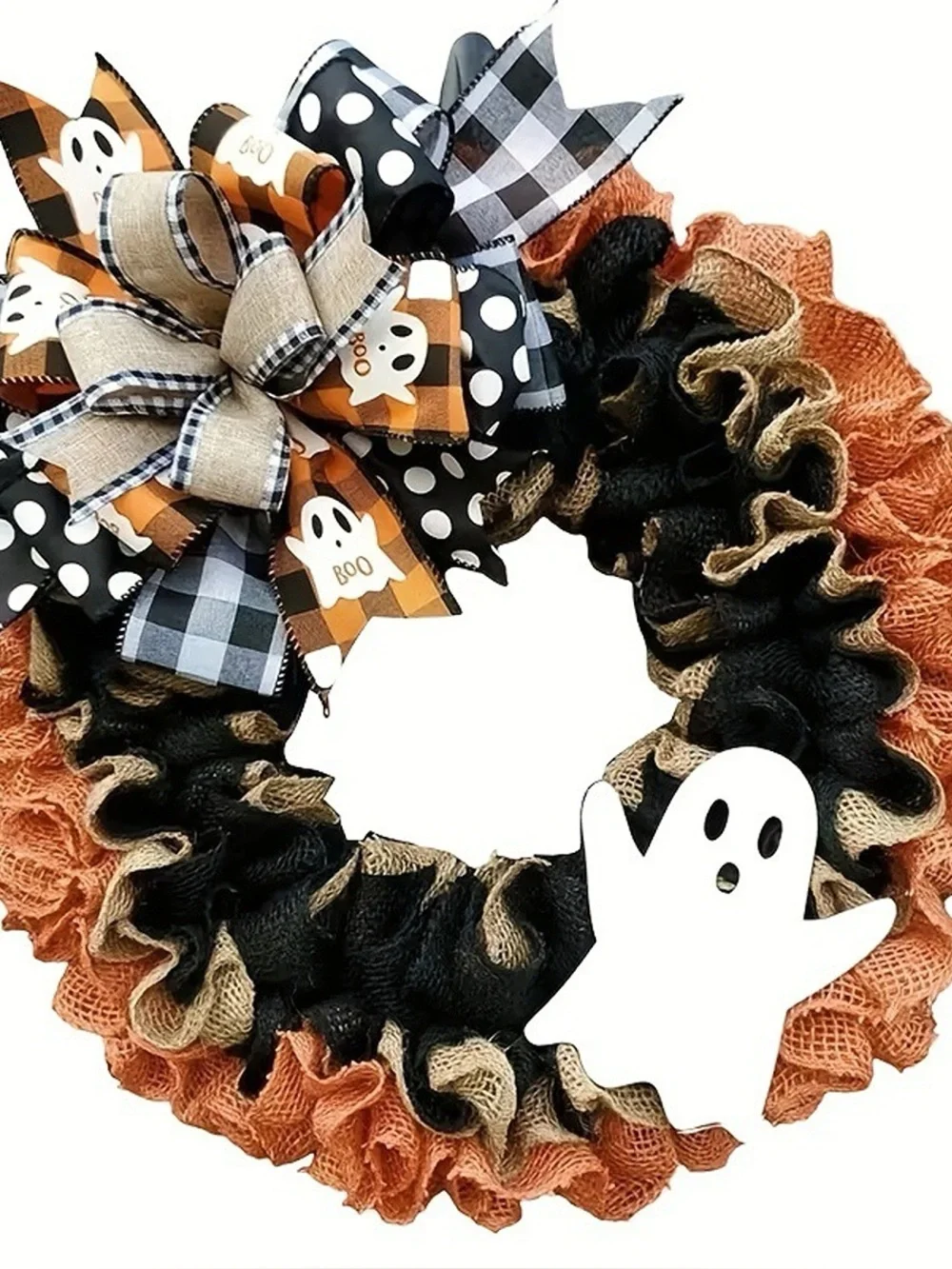 Halloween Decorative Ghost Wreath
